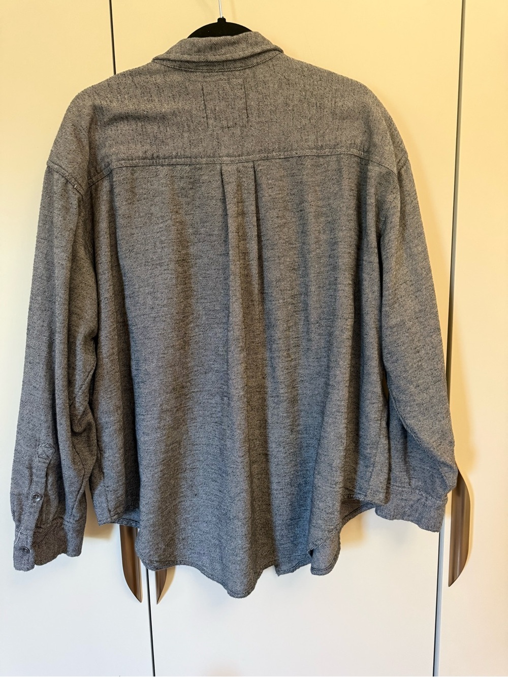Aerie Gray Herringbone Oversized Shacket Shirt Jacket Medium - Picture 3 of 4
